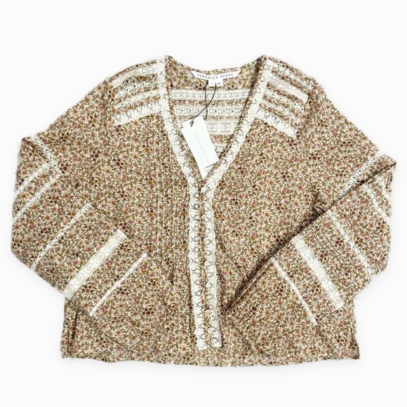 Veronica Beard | Lyanna Floral Lace Top Cotton Size 10 - Picture 9 of 9